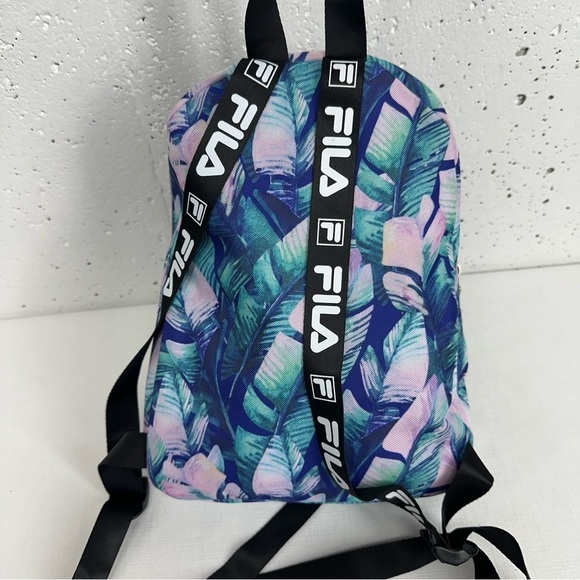 Fila Navy Blue and Pink Floral Backpack - Picture 8 of 16